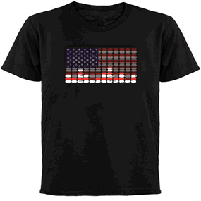 US Flag Flashing Animated United States of America Flag T Shirt